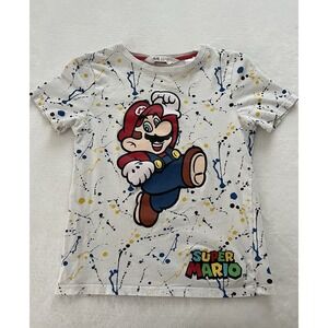 H&M Super Mario Bros Kids Unisex Short‎ Sleeve Colorful T-Shirt Tee Size US 6X/7